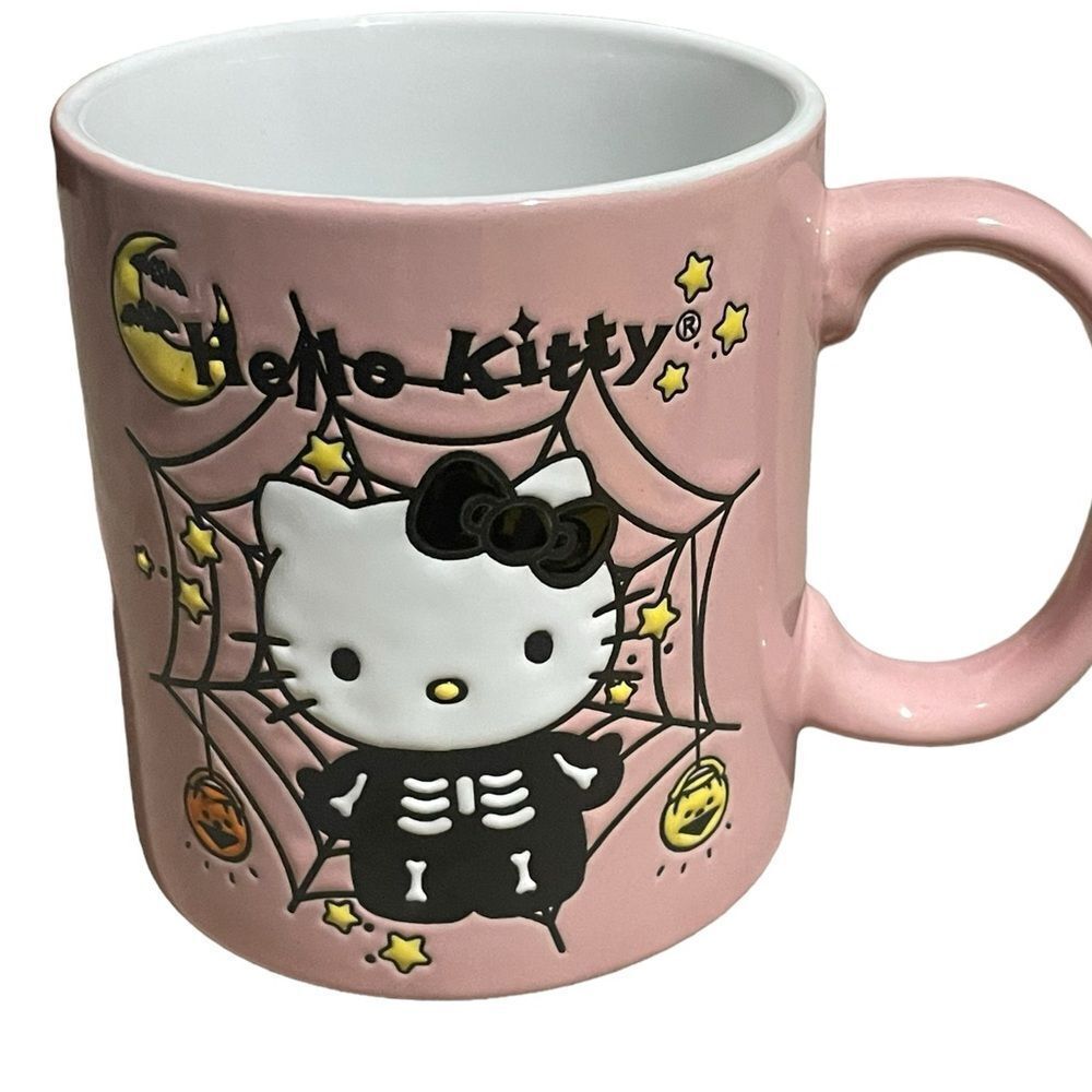 Hello Kitty Pink Halloween Coffee Cup Mug NEW